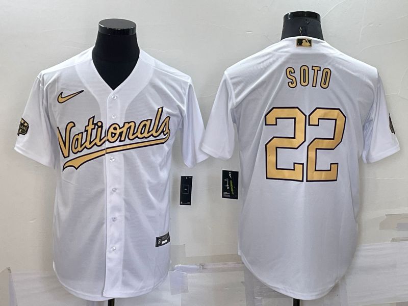Men Washington Nationals #22 Soto White 2022 All Star Nike MLB Jersey